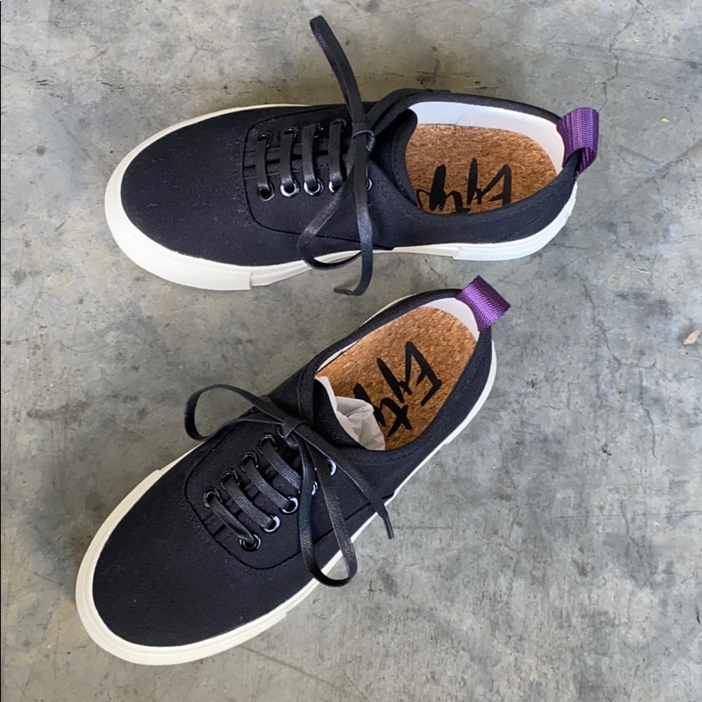 Eytys black canvas sneakers, Sz 5